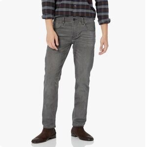 Hudson Blake Slim Straight Leg Jeans Voss Gray Men size 36